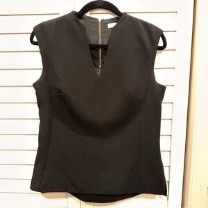 Ted Baker Black Sleeveless V-Neck Shell Top Size 2